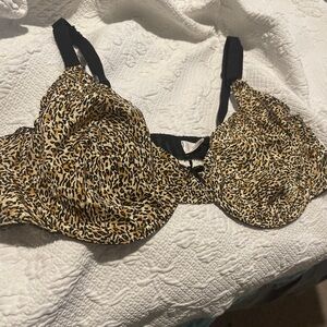 Leopard Print Women's Underwire Bra Sz 42D